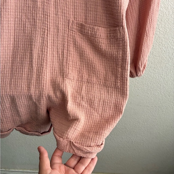 Free People Blush Oversized Cotton Romper XS - Picture 9 of 16